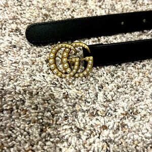 Gucci Pearl GG belt